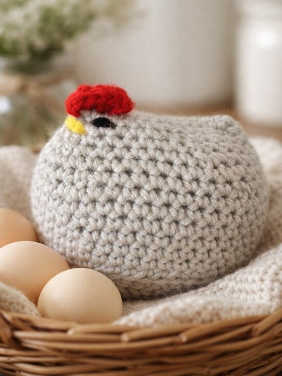 Handmade Other - Crochet Chicken Plush Handmade Farmhouse Decor Cottagecore Gift